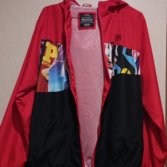Parish Nation Full Zip Windbreaker Hooded Jacket Men's Size L - Picture 7 of 8